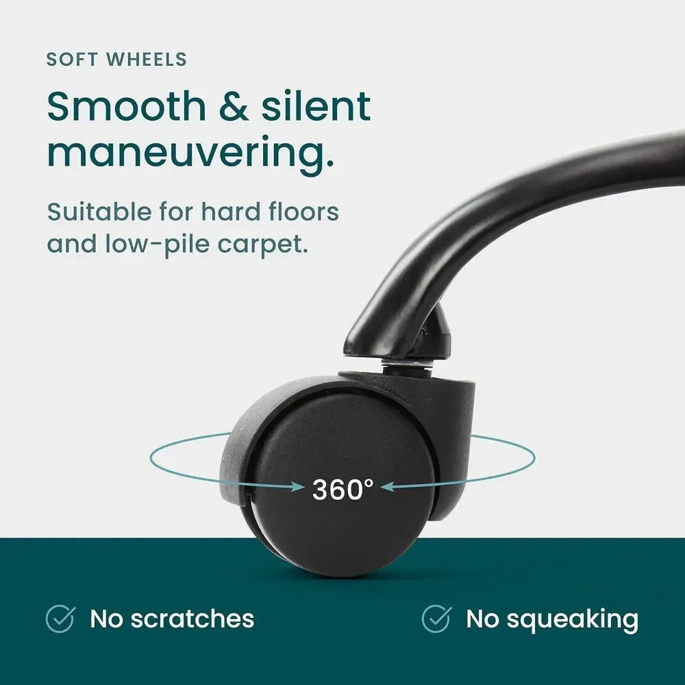 Ergonomic Mesh Office Chair – Rolling Swivel Task Chair with Lumbar Support & Armrests, Comfortable Home Office Desk Chair, Black