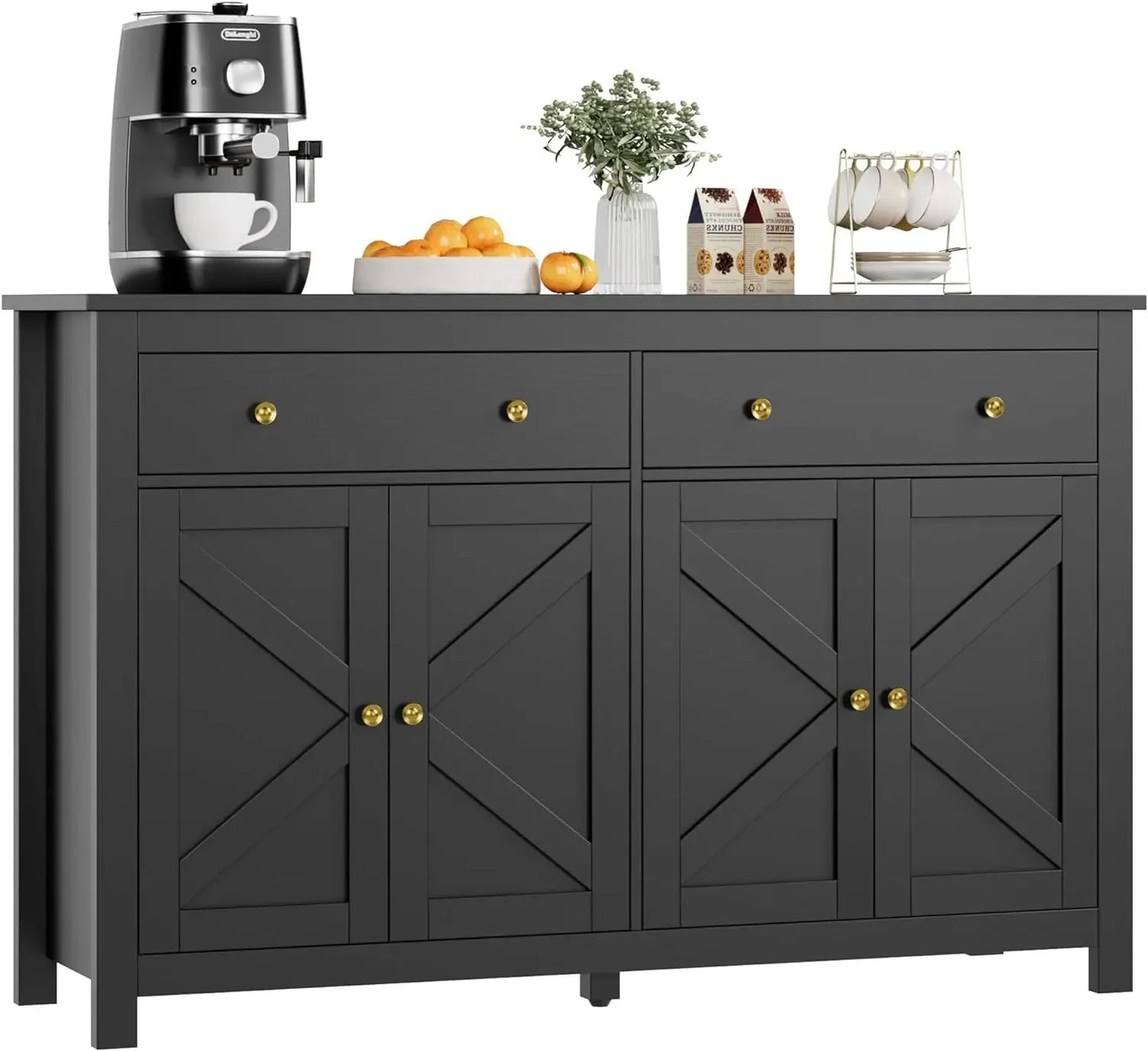 Large Kitchen Cabinet Buffet with Drawers and Doors Coffee Bar Cabinet Sideboard for Kitchen Storage