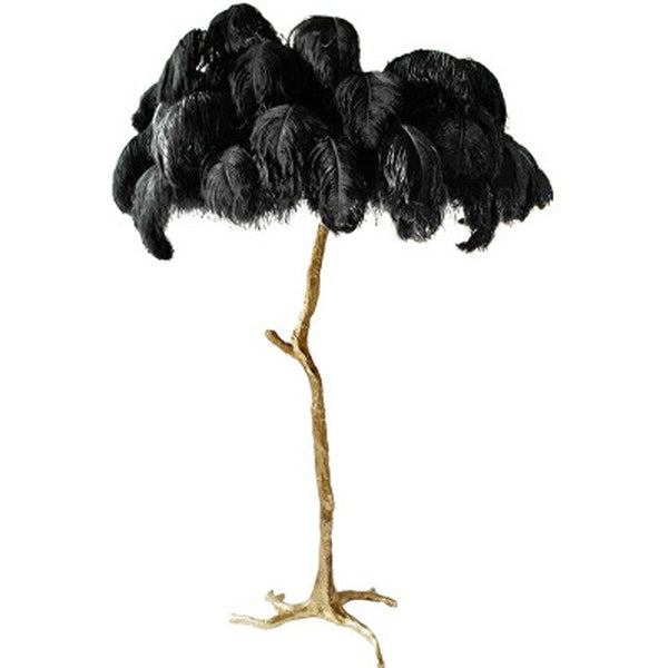 Vintage Ostrich Feather Floor Lamp - Vintiige