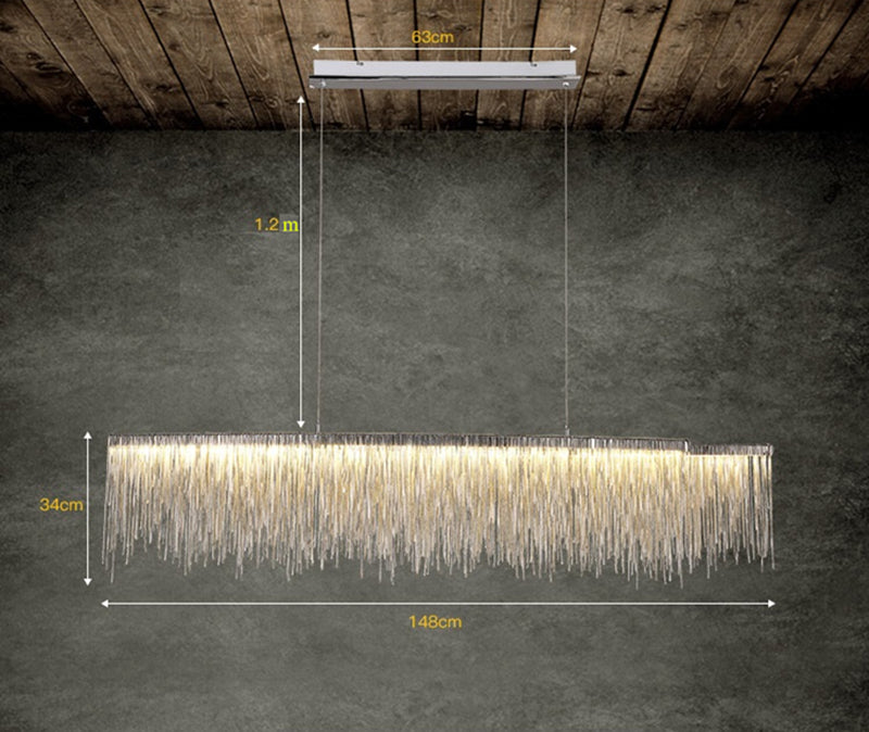 Charleston Tassel Fringe Ceiling Chandelier - Vintiige