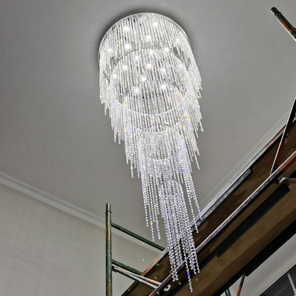 Cascading Tiered Crystal Chandelier - Vintiige