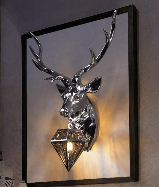 Deer Head Wall Light - Vintiige