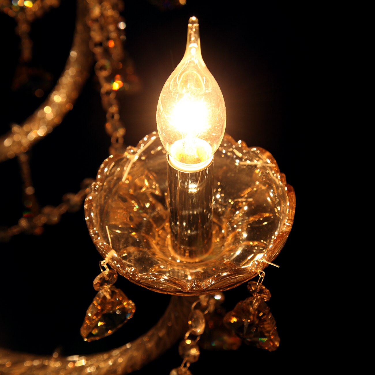 Large Parlour Crystal Candle Chandelier - Vintiige