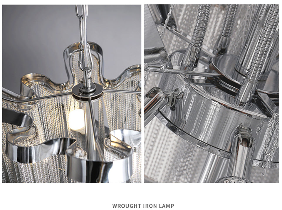 Gatsby Iron Fringe Tiered Chandelier - Vintiige