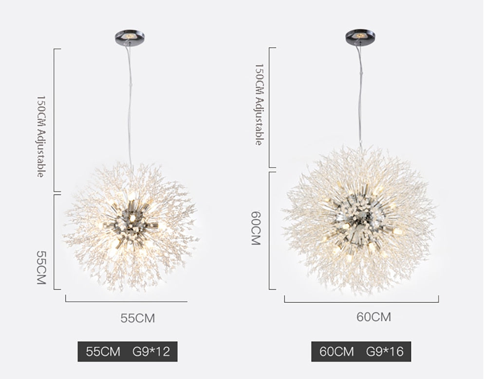 Crystal Dandelion Chandelier - Vintiige