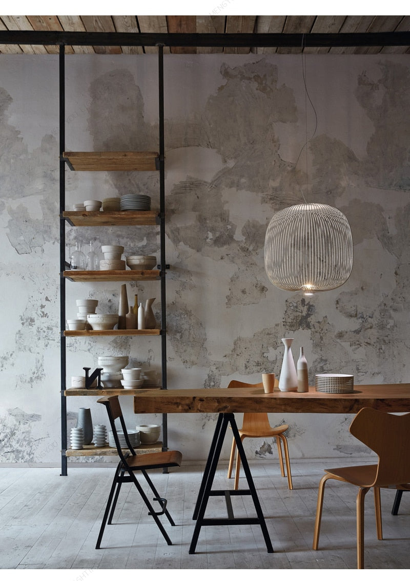 Nordic Foscarini Spokes Cage Ceiling Light - Vintiige
