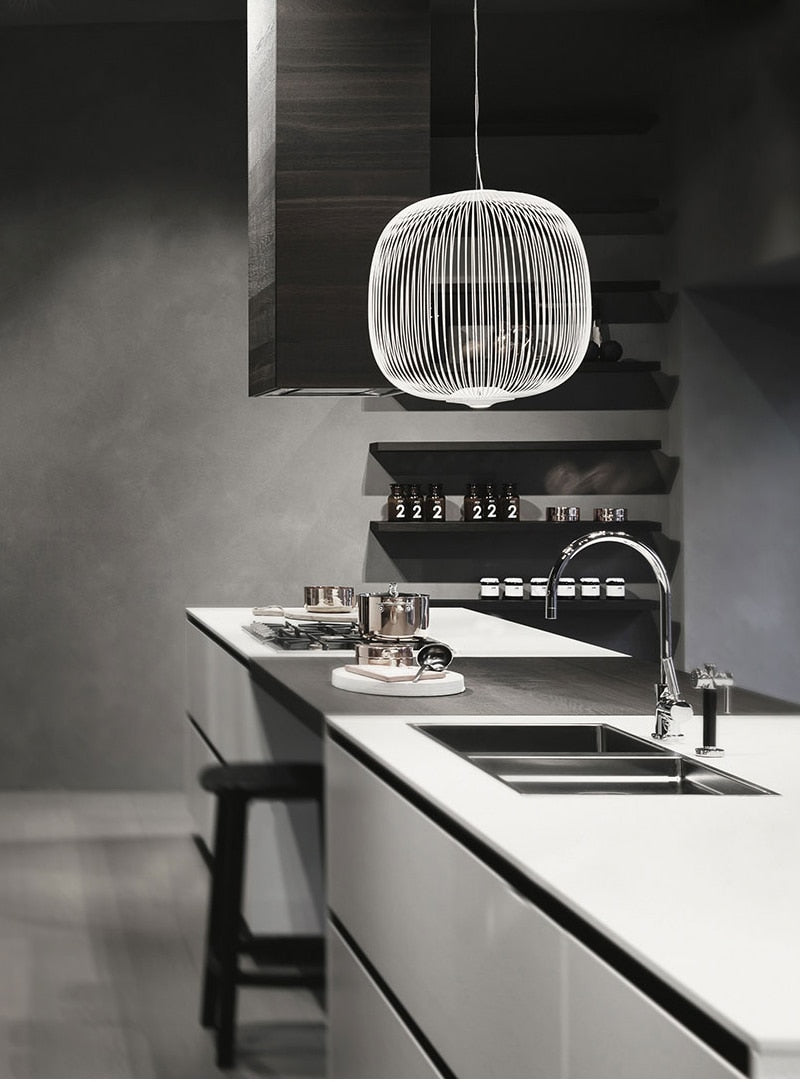 Nordic Foscarini Spokes Cage Ceiling Light - Vintiige