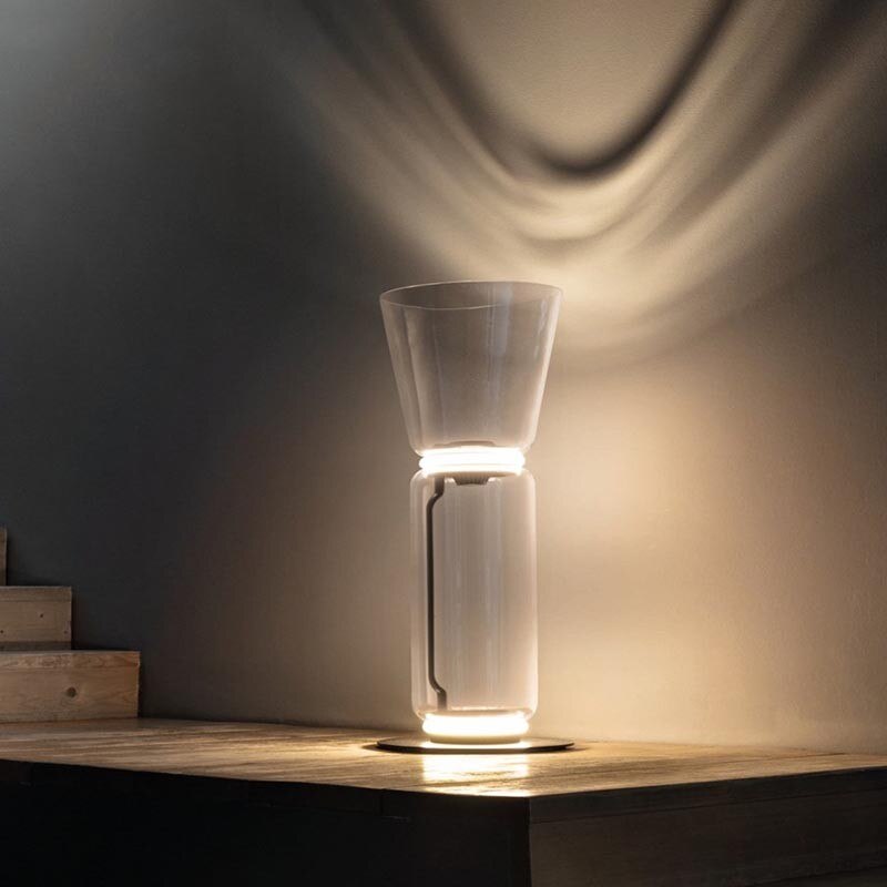 Glass Tubular Reflecting Floor Lamps