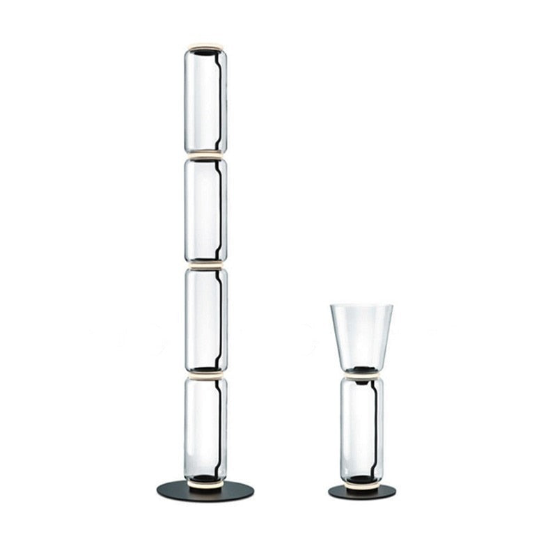 Glass Tubular Reflecting Floor Lamps