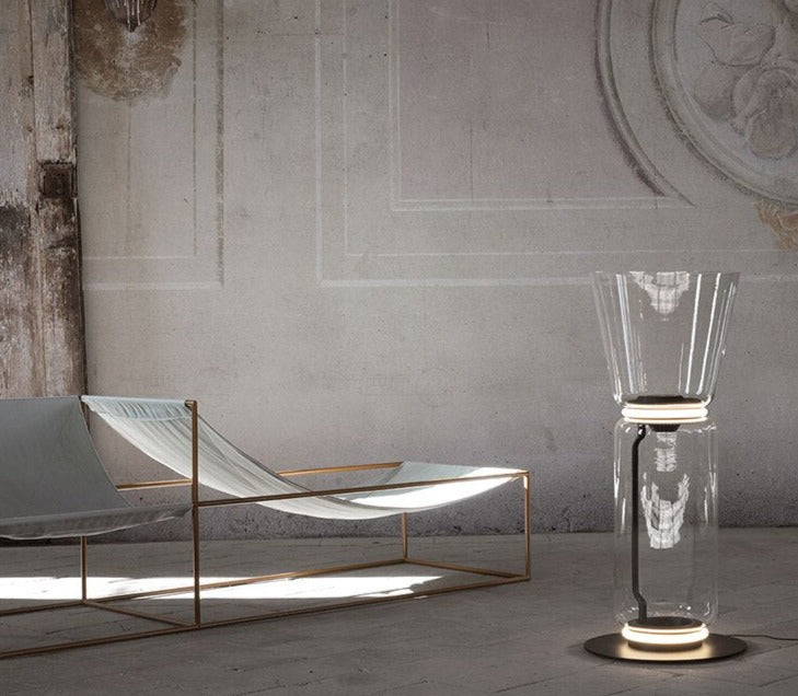 Glass Tubular Reflecting Floor Lamps