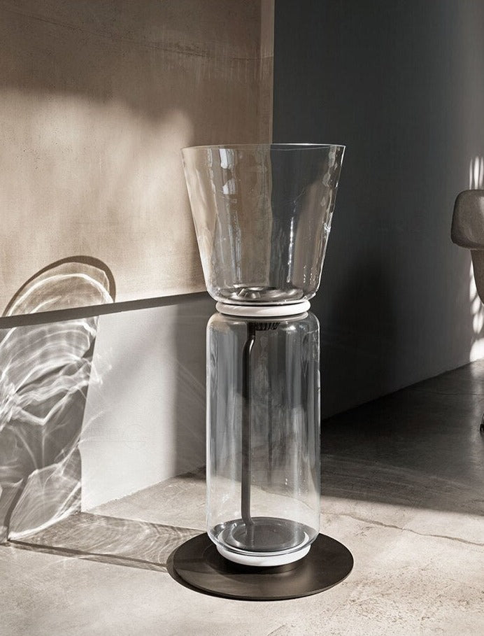 Glass Tubular Reflecting Floor Lamps