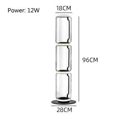 Glass Tubular Reflecting Floor Lamps