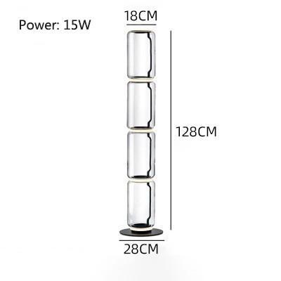 Glass Tubular Reflecting Floor Lamps