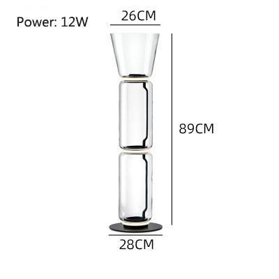 Glass Tubular Reflecting Floor Lamps