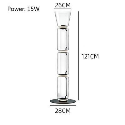 Glass Tubular Reflecting Floor Lamps