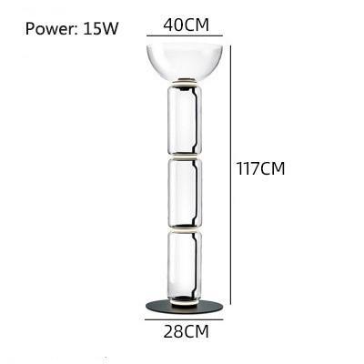 Glass Tubular Reflecting Floor Lamps