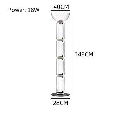 Glass Tubular Reflecting Floor Lamps