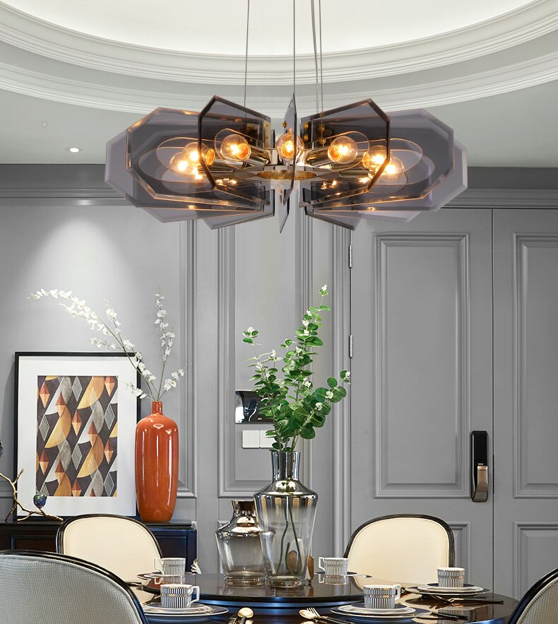 Grey Vortical LED Pendant Light