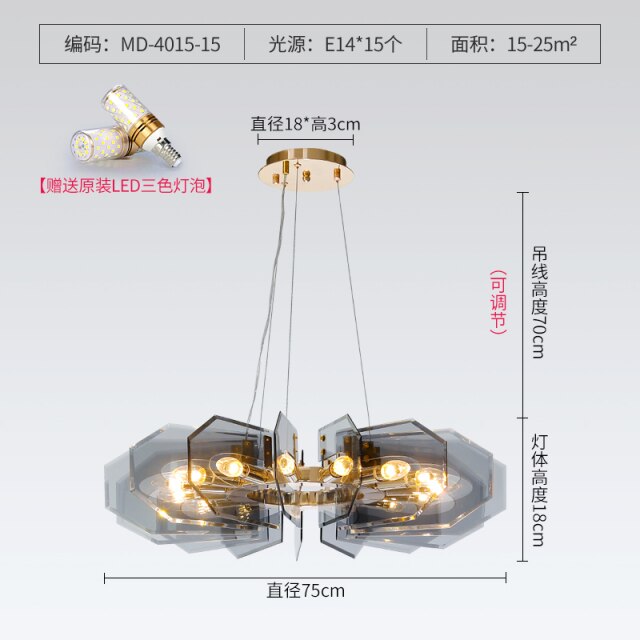 Grey Vortical LED Pendant Light