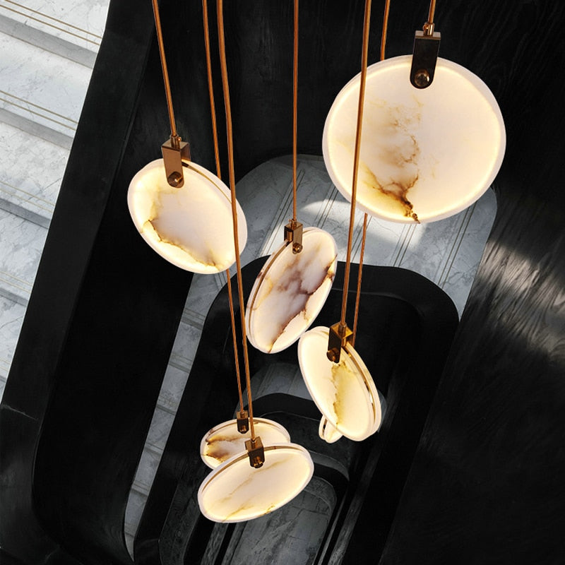 Marble Disc Pendant Ceiling Light