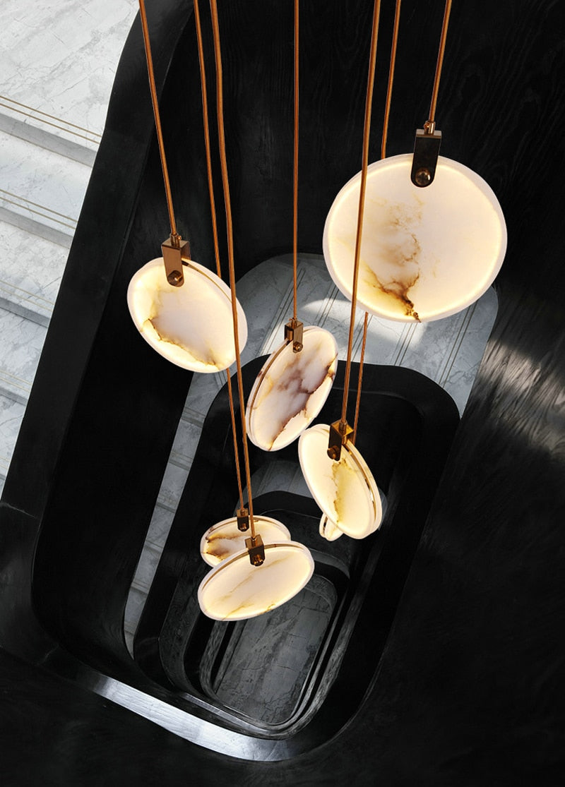 Marble Disc Pendant Ceiling Light