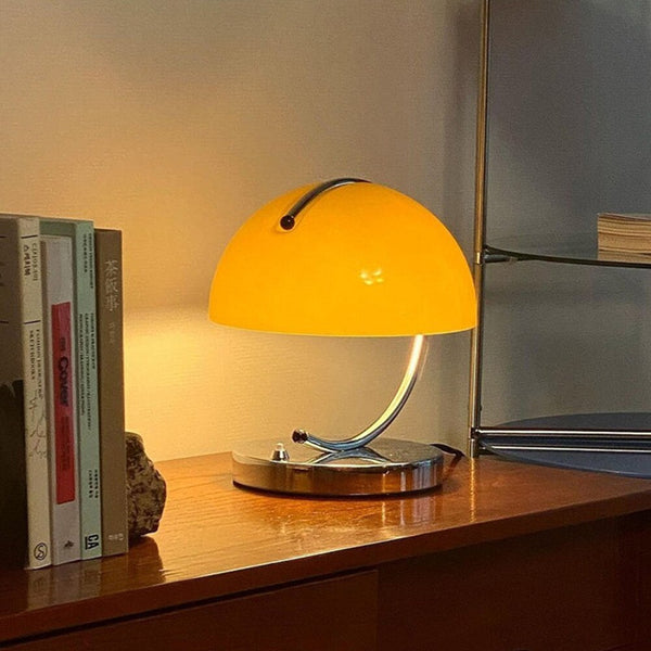 Orange 'Luca' Glass Bedside Table Lamp