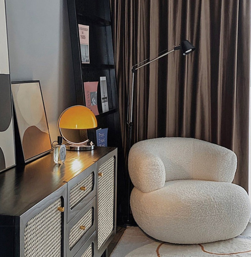 Orange 'Luca' Glass Bedside Table Lamp