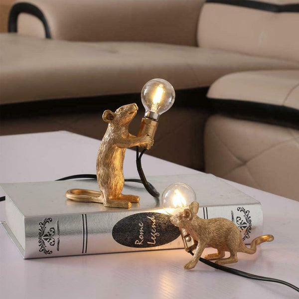 Gold Mouse Desk Lamps - Trio (3PCS)