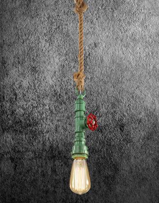 Rustic Pendant Rope Light - Vintiige