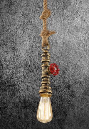 Rustic Pendant Rope Light - Vintiige