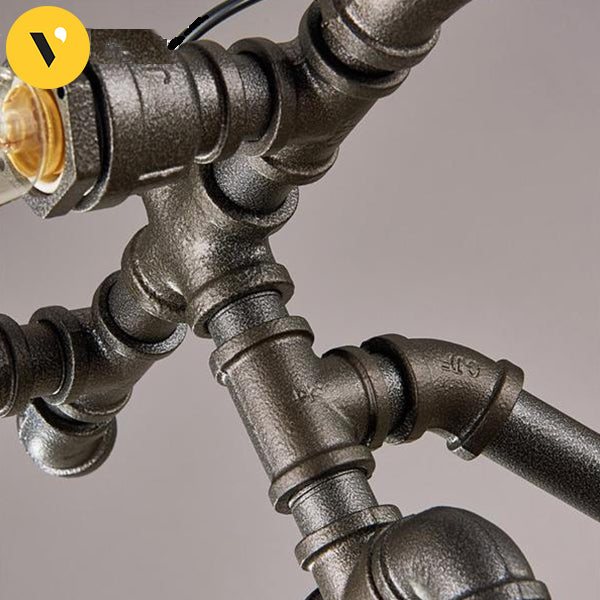 Industrial Water Pipe Bicycle Chandelier - Vintiige