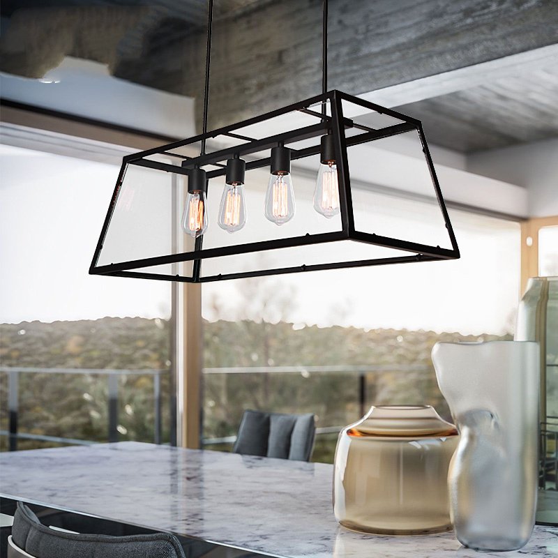 Industrial Trapezoid Prism Frame Lampshade - Vintiige