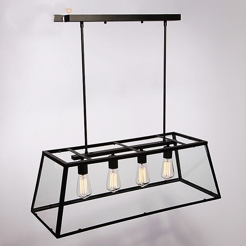 Industrial Trapezoid Prism Frame Lampshade - Vintiige