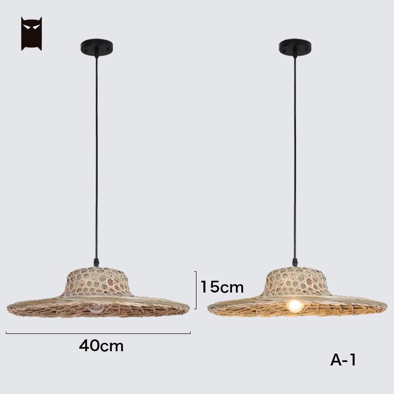 Bamboo Wicker Rattan Pendant Light - Vintiige