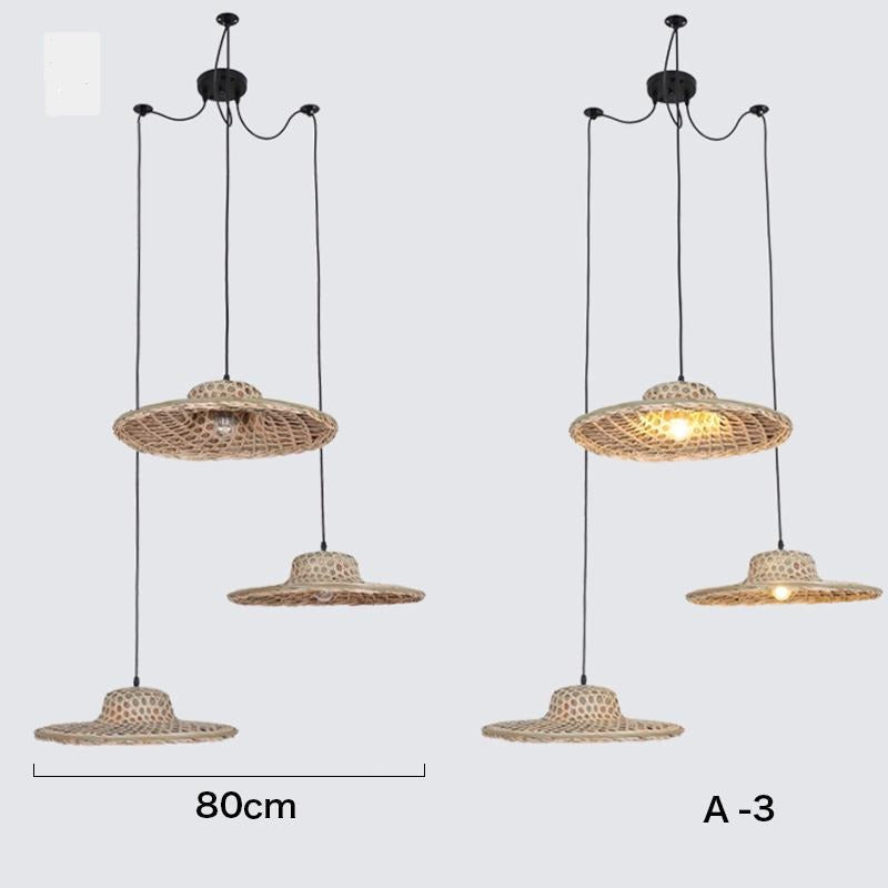 Bamboo Wicker Rattan Pendant Light - Vintiige