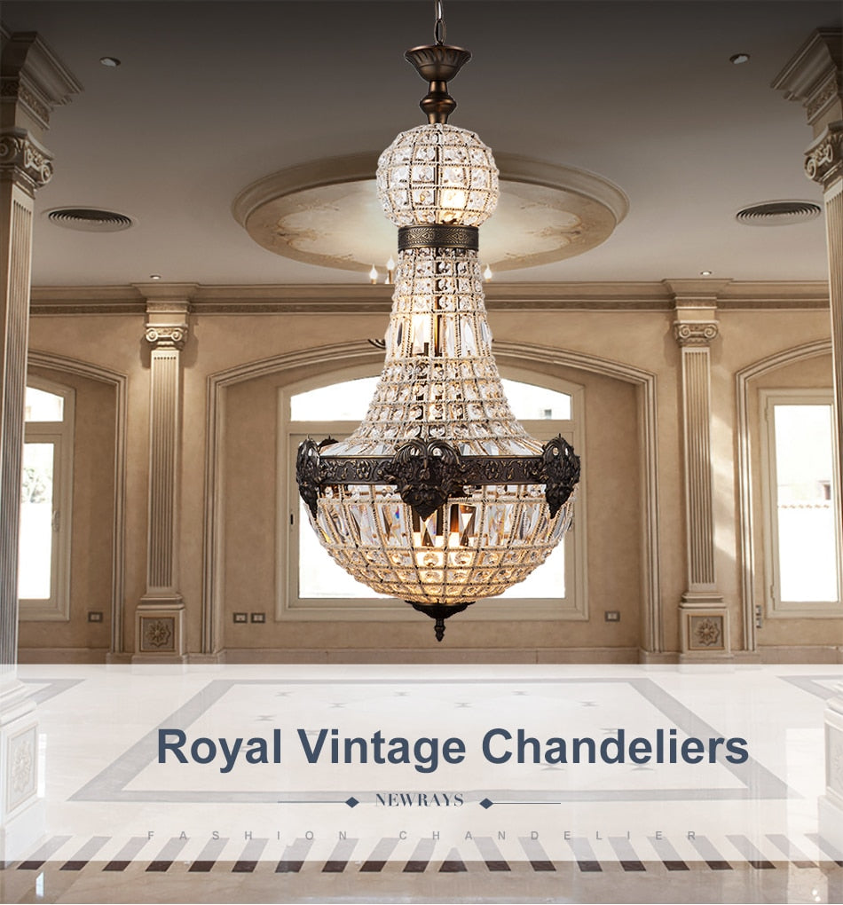 Regal Empire Crystal Chandelier - Vintiige