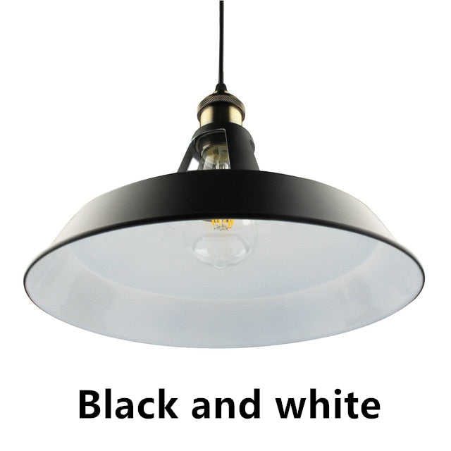 Retro Industrial Bowler Hanging Lampshade - Vintiige