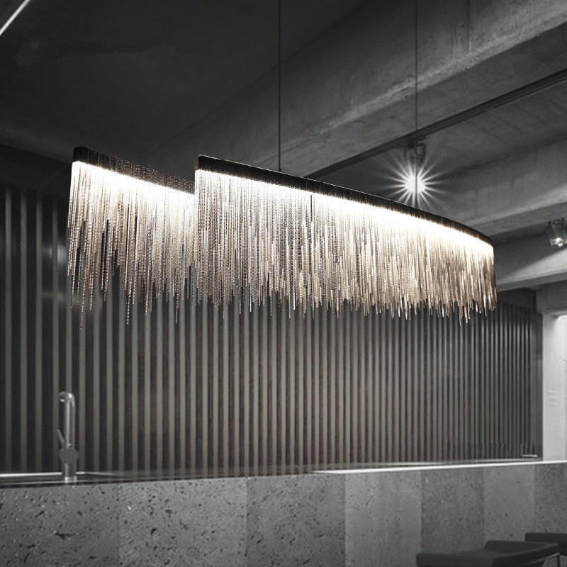 Charleston Tassel Fringe Ceiling Chandelier - Vintiige