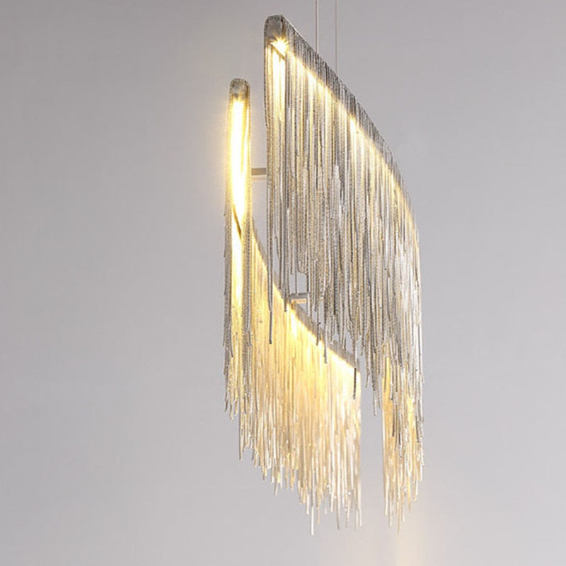 Charleston Tassel Fringe Ceiling Chandelier - Vintiige