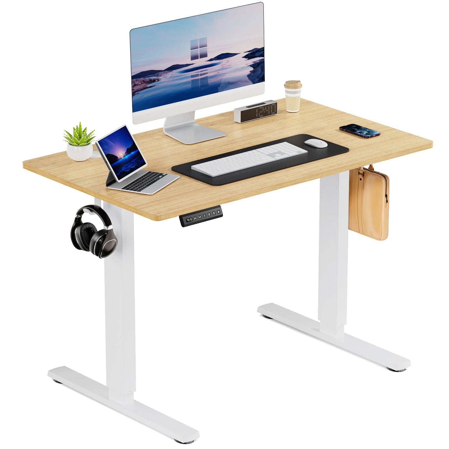 40" Electric Height Adjustable Standing Desk Ergonomic Work Table