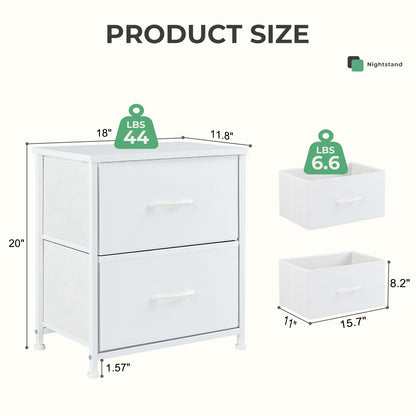 Fabric Drawer Cabinet (Set of 2) for Nightstands & Storage