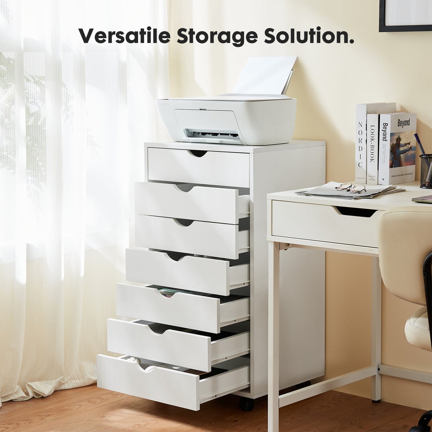 7-Drawer Rolling Cabinet Mobile Storage Chest