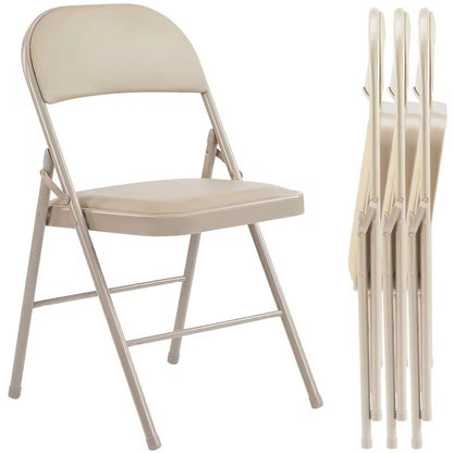 Padded Folding Chairs (Set of 4) Metal Frame Rocking Chairs Multi-Use