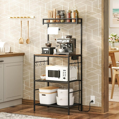 3-Tier Kitchen Baker's Storage Rack Shelf & Microwave Stand