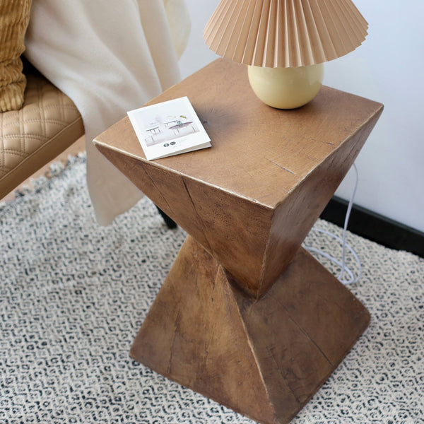 Lightweight Concrete Accent Table for Indoor & Outdoor Use