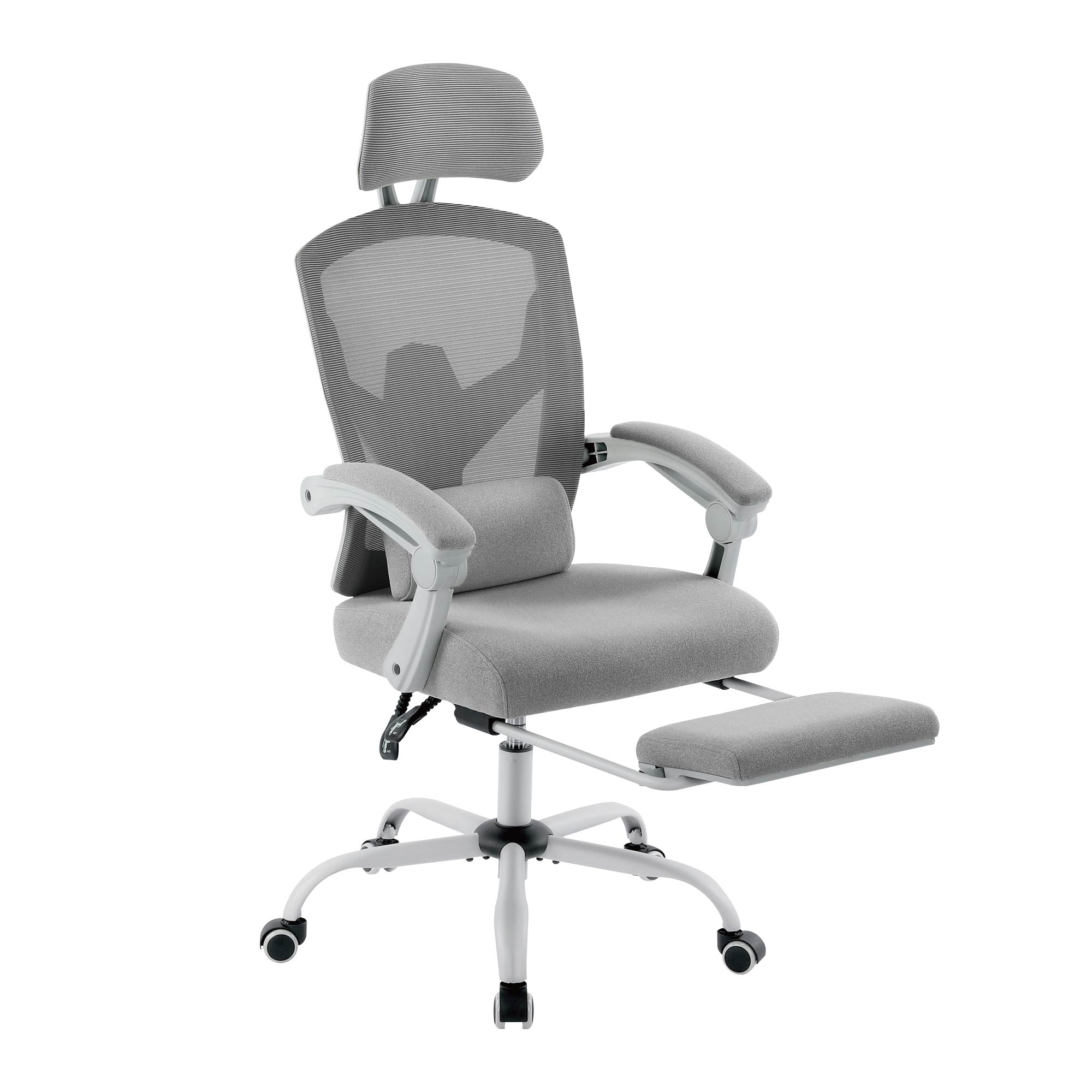 Reclining & Swivel Mesh Gaming Chair w/ Lumbar Support