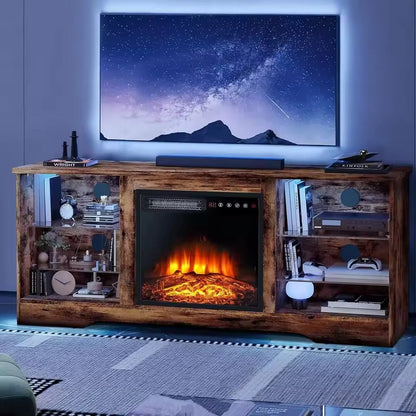 58" Fireplace TV Console Electric Fireplace & Remote