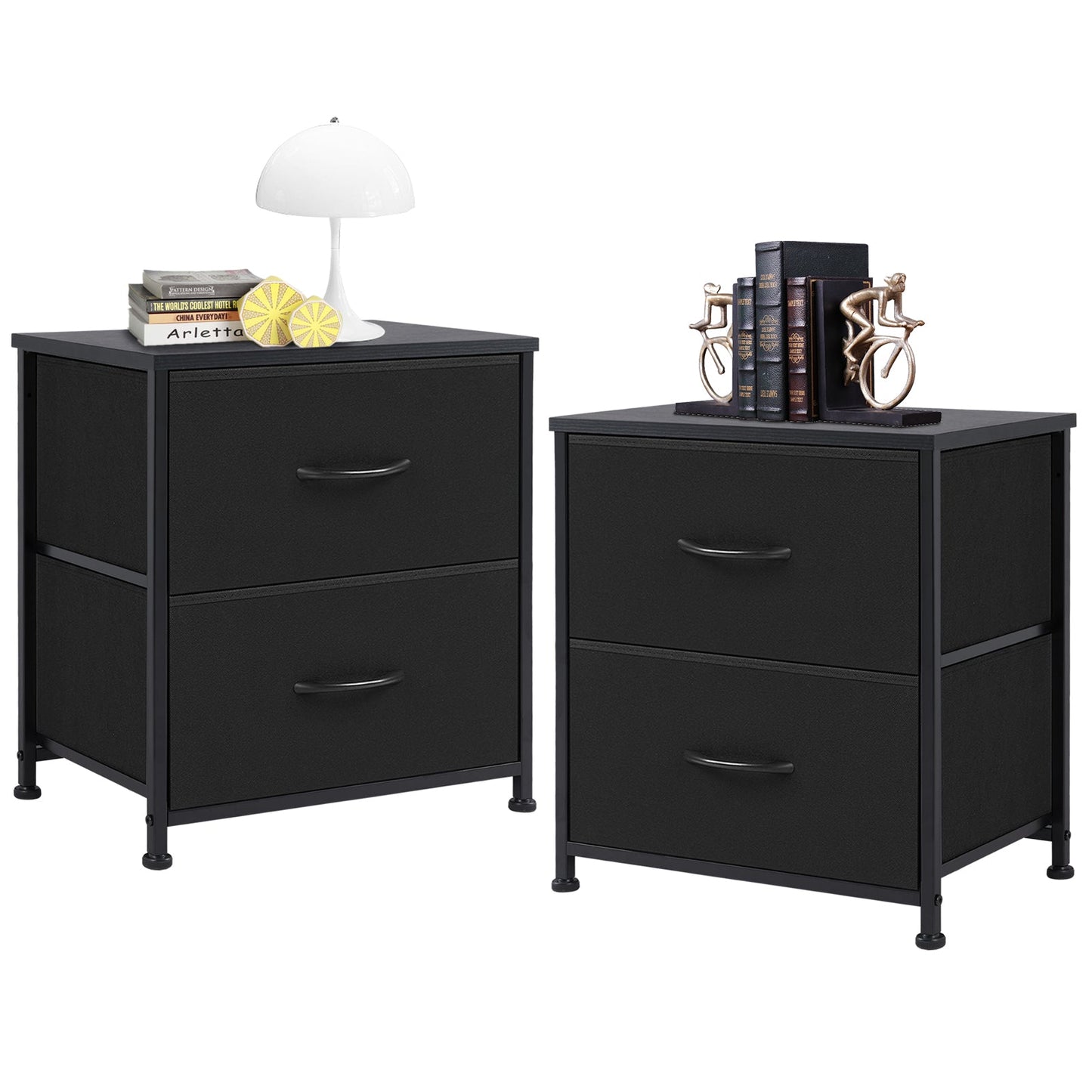 Fabric Drawer Cabinet (Set of 2) for Nightstands & Storage