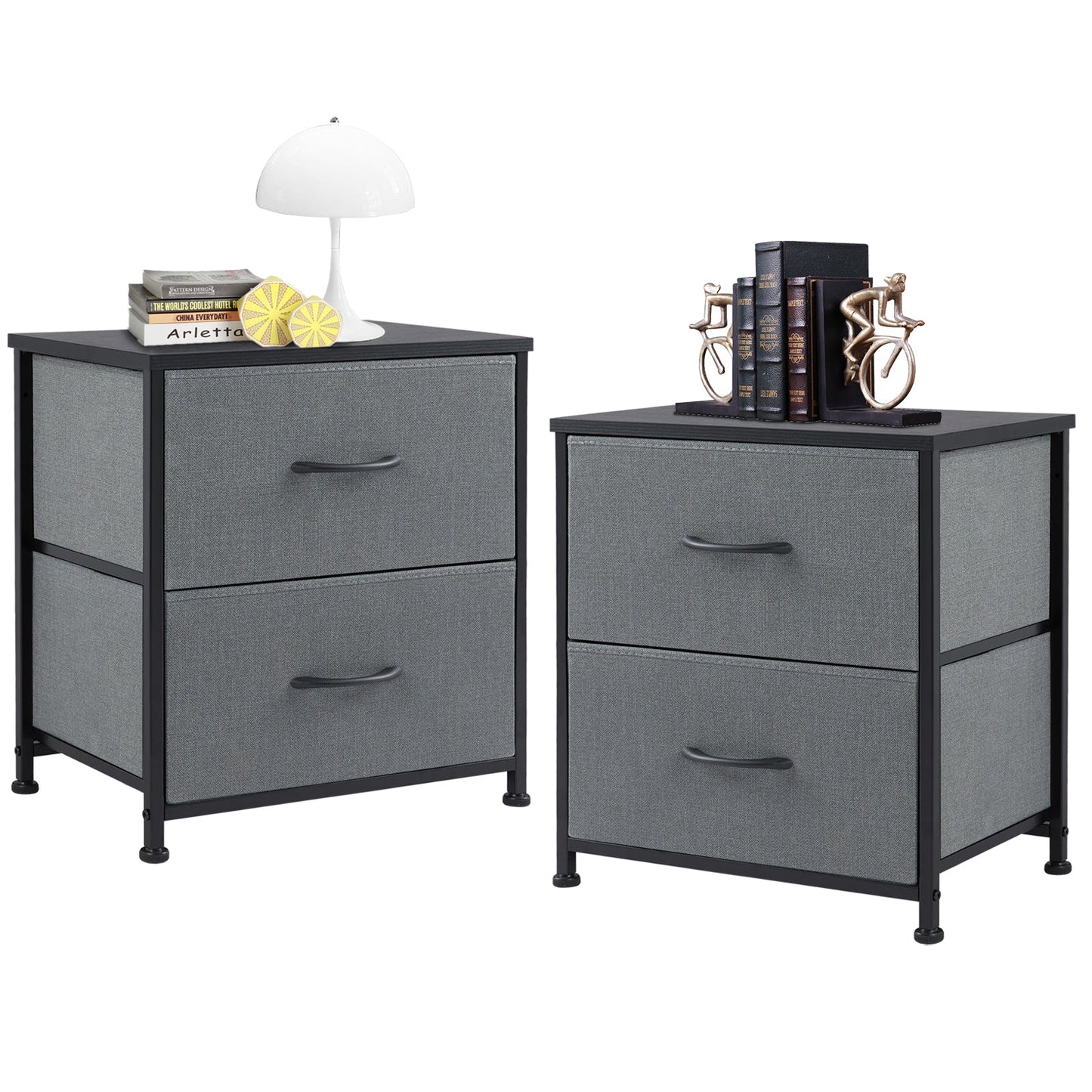 Fabric Drawer Cabinet (Set of 2) for Nightstands & Storage