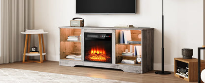 58" Fireplace TV Console Electric Fireplace & Remote